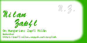 milan zapfl business card